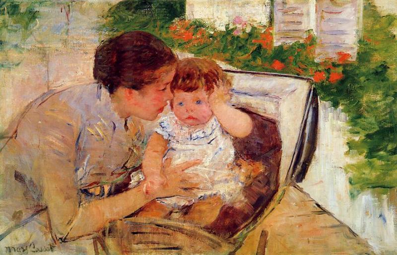 Susan Comforting the Baby (no.2) - Mary Cassatt Painting on Canvas